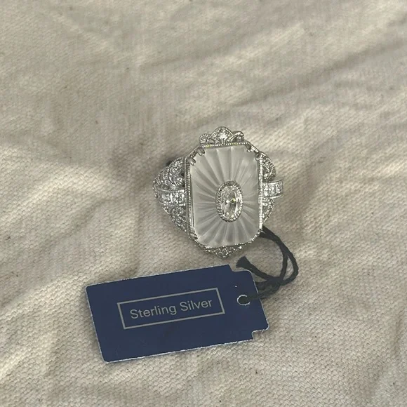 Milor Art Deco Ring Sz 8 - Picture 7 of 7